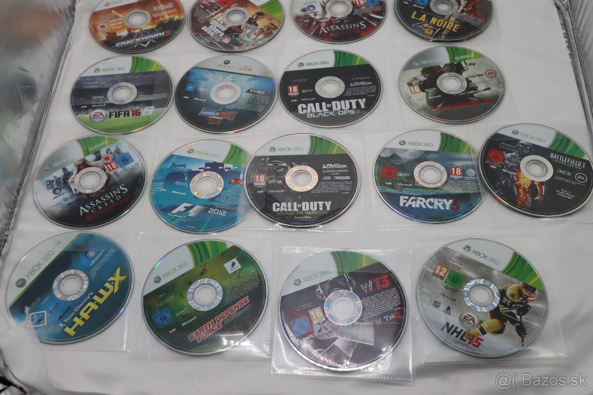 Balík Xbox 360 hier (iba disky) – 17 titulov, plne funkčné