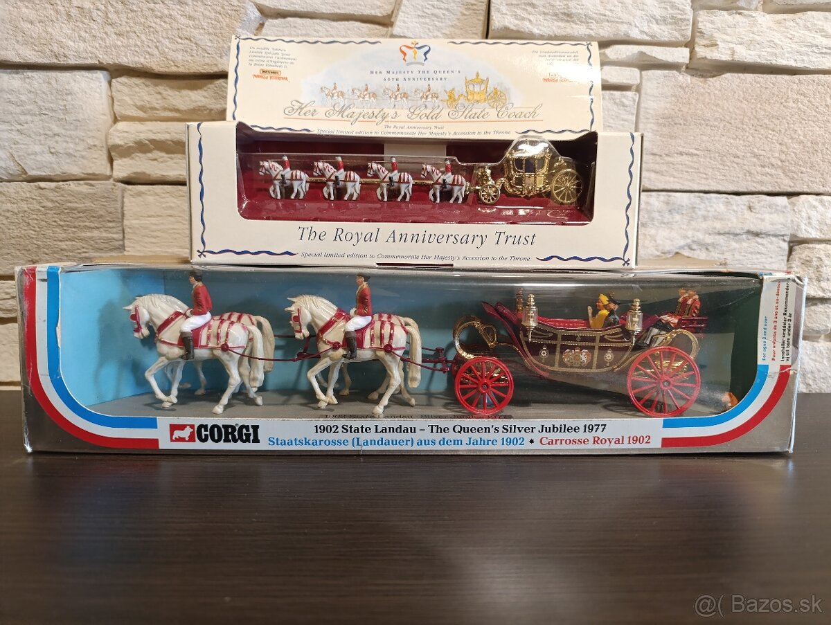 Modely kočárů Corgi a Matchbox Yesteryear - rarita.