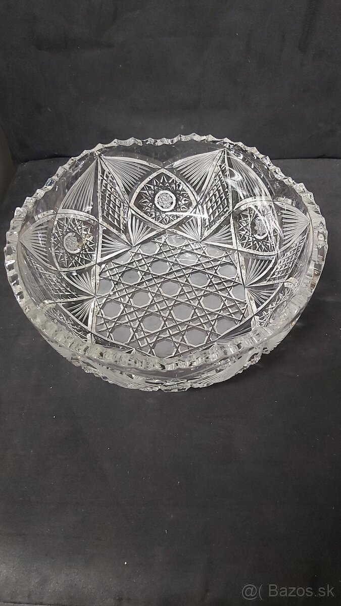 kryštálová brúsená misa priemerr 20cm