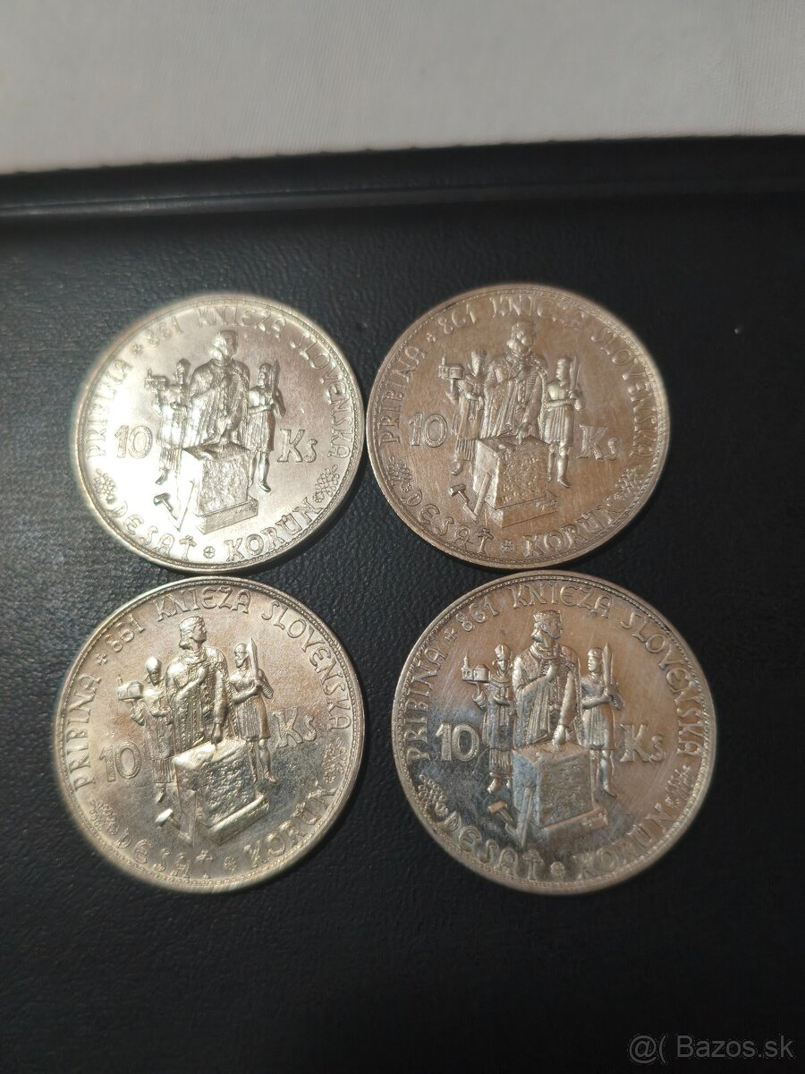 Mince Slovenský štát strieborné 4kusy
