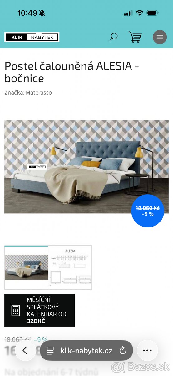 Posteľ Materasso Alesia