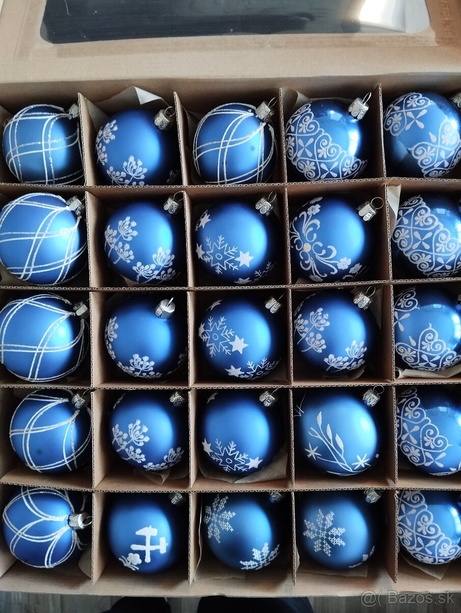 Vianočná sada modrých ozdob