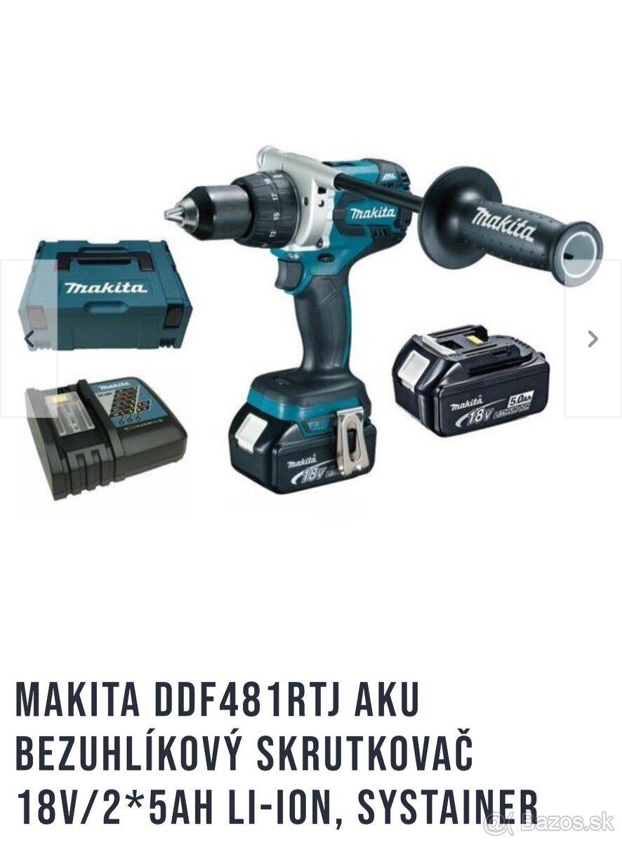 Makita aku vŕtací skrutkovač