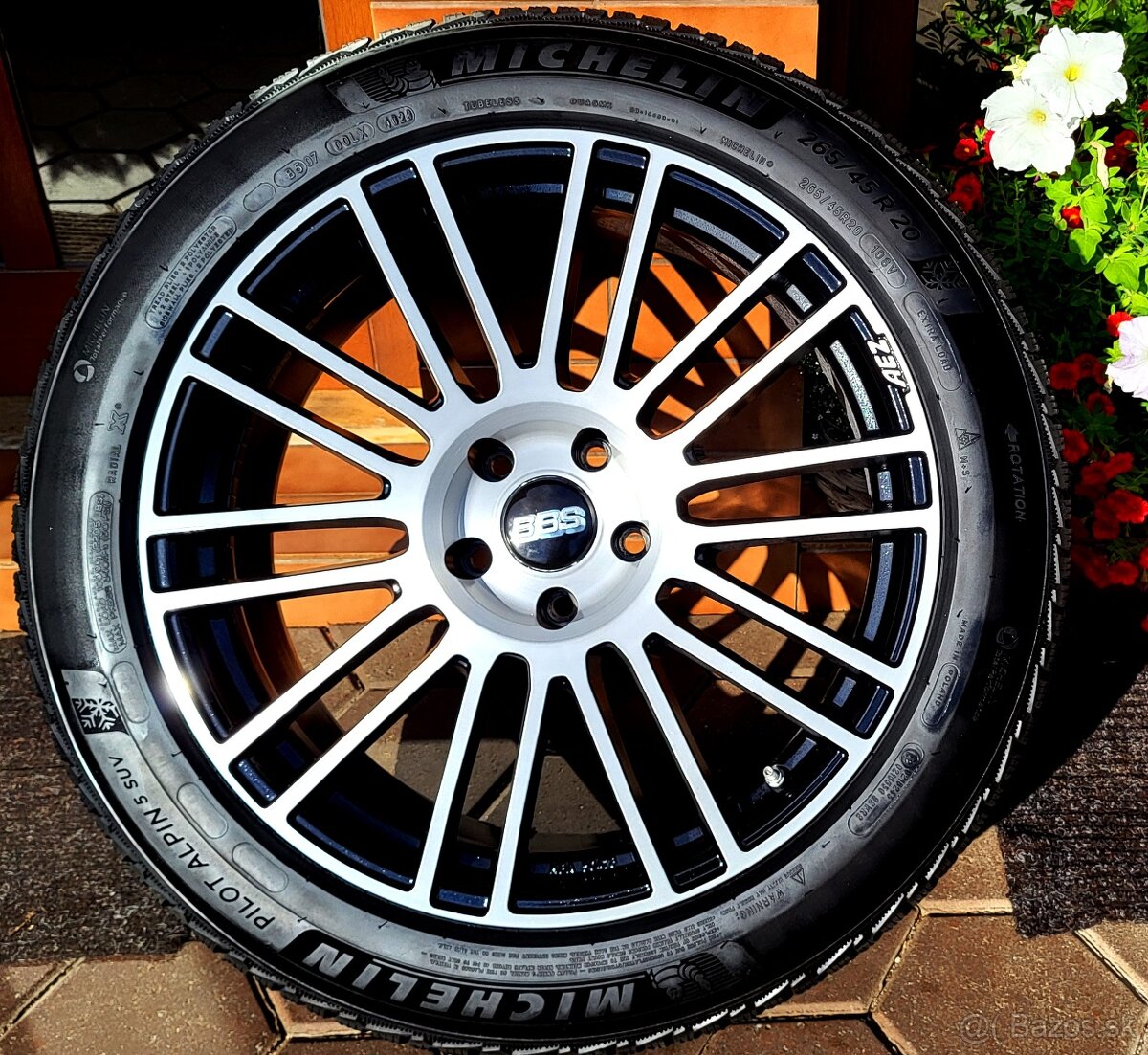 alu R20 5x112, senzory tlaku, zimné pneu 255/45, Tesla X