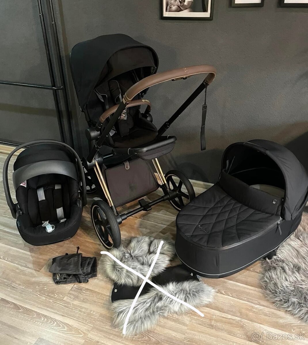 Cybex Priam Deep Black rosegold