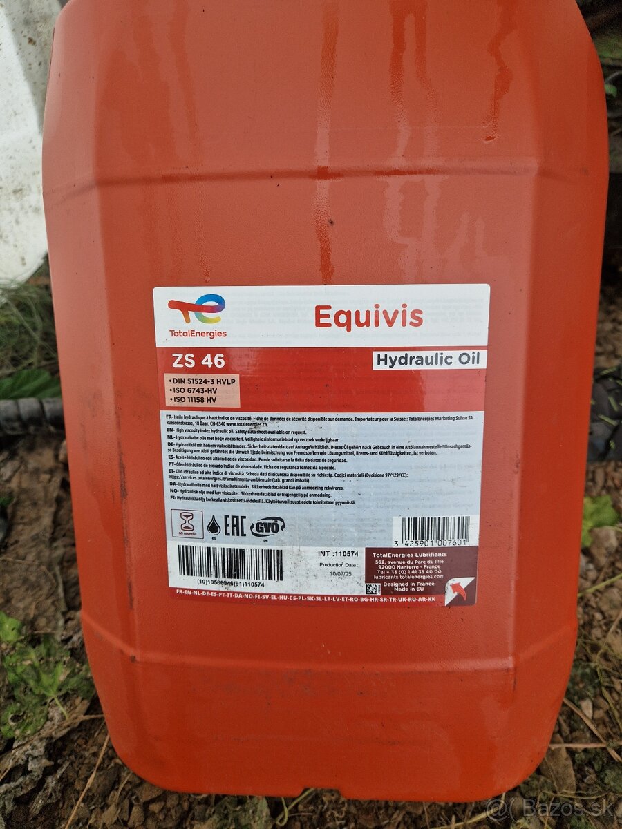 Hydraulický olej použity