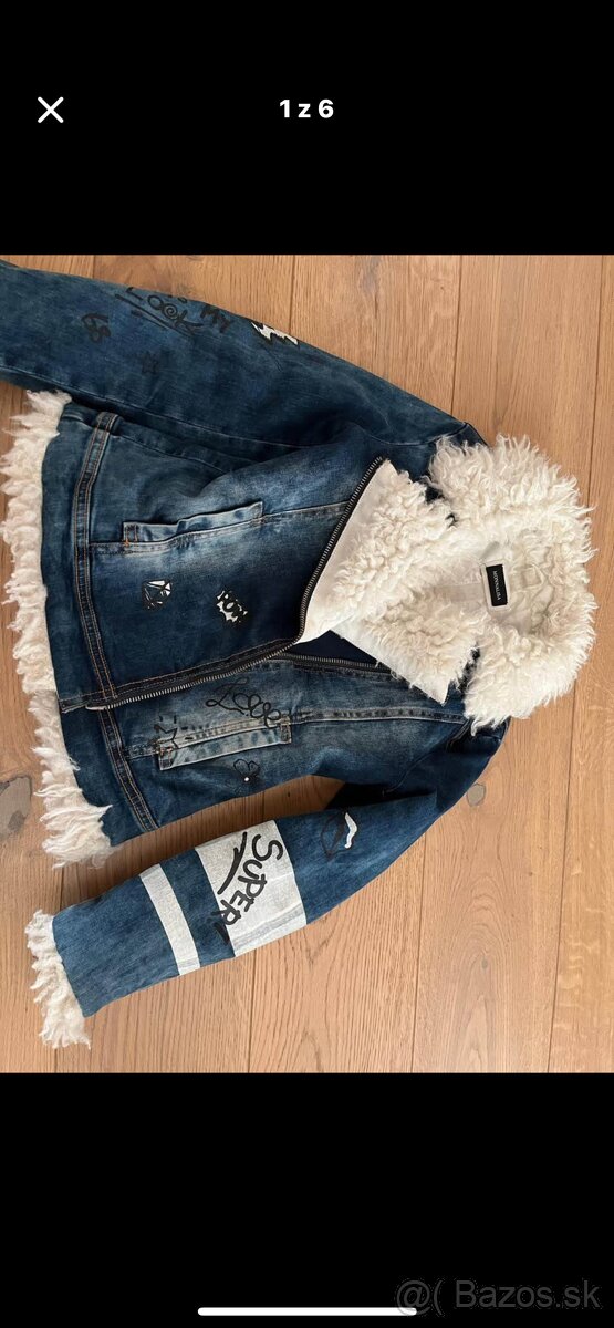 Rifľová bunda teplá Monalisa 140 cm