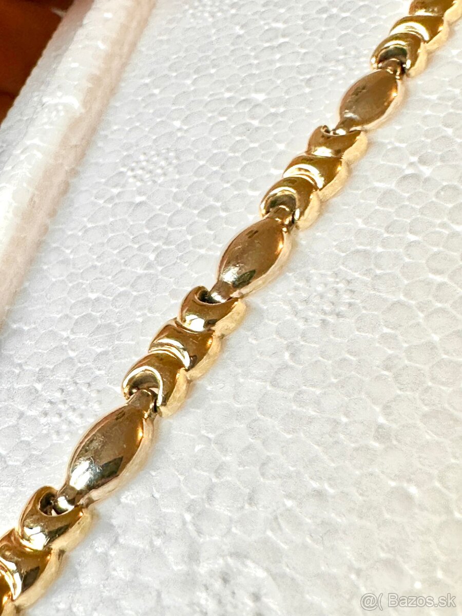 elegantný zlatý náramok dámsky 14 karát