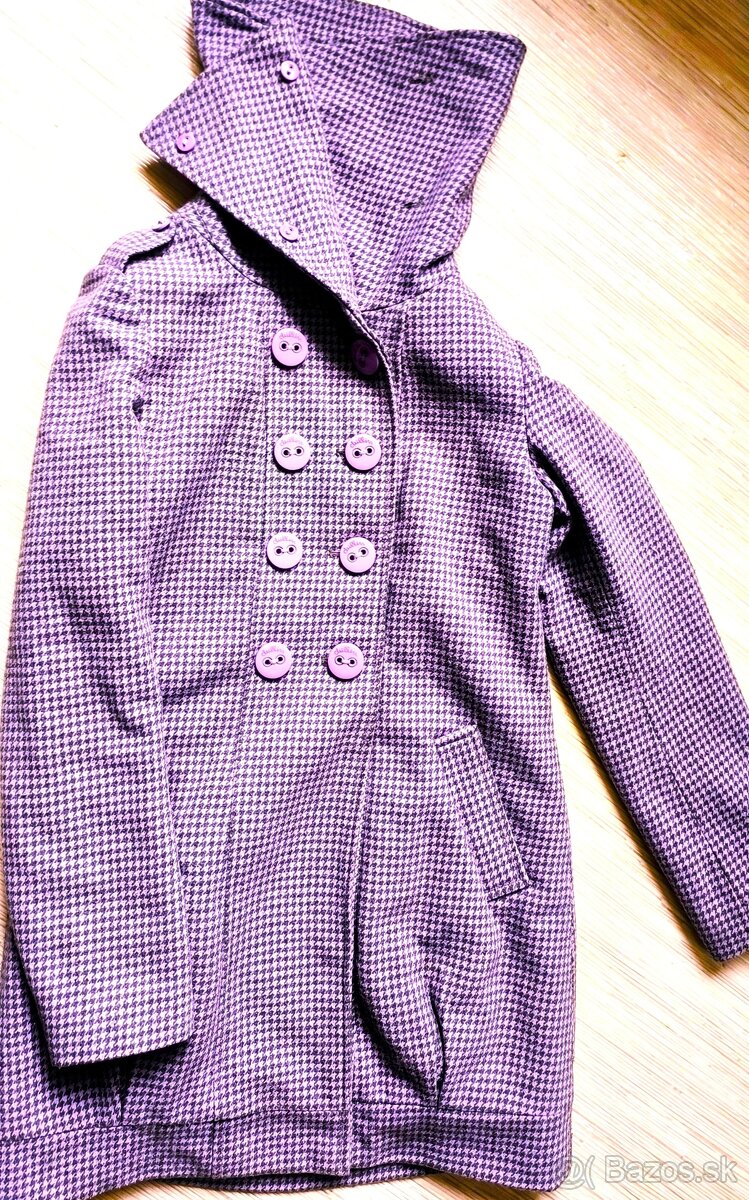 ZNAČKOVÝ TAKMER NOVÝ DÁMSKY ZIMNÝ KABÁT S KAPUCŇOU č.S