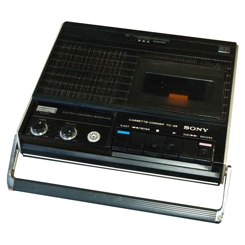 1970 Sony Cassette-Corder TC-95 Tape Player + case