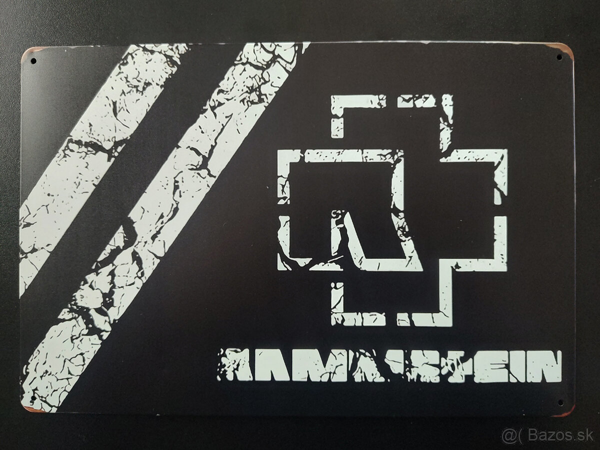 Plechová retro tabuľa Rammstein