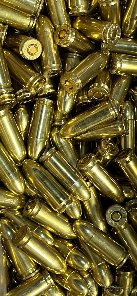 Predám subdonic náboje , strelivo 9mm luger / 9x19 FMJ