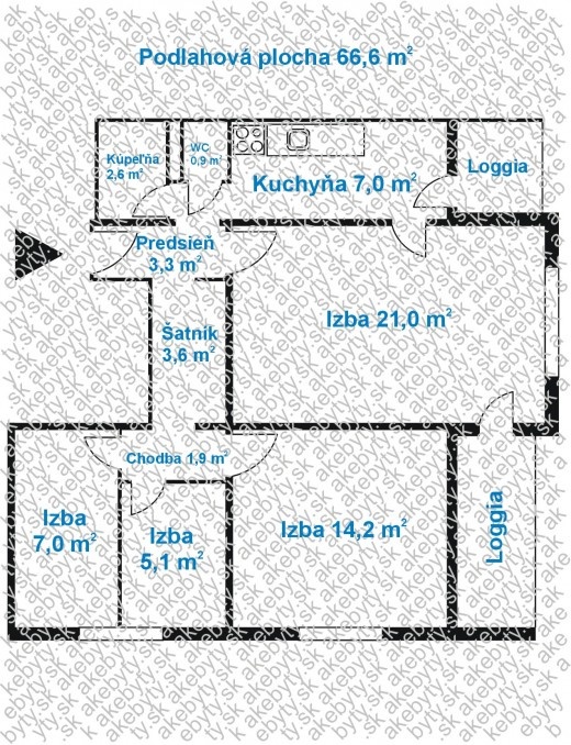3,5-IZBOVÝ BYT V RUŽINOVE S KLIMATIZÁCIOU A SAMOST. GARÁŽOU