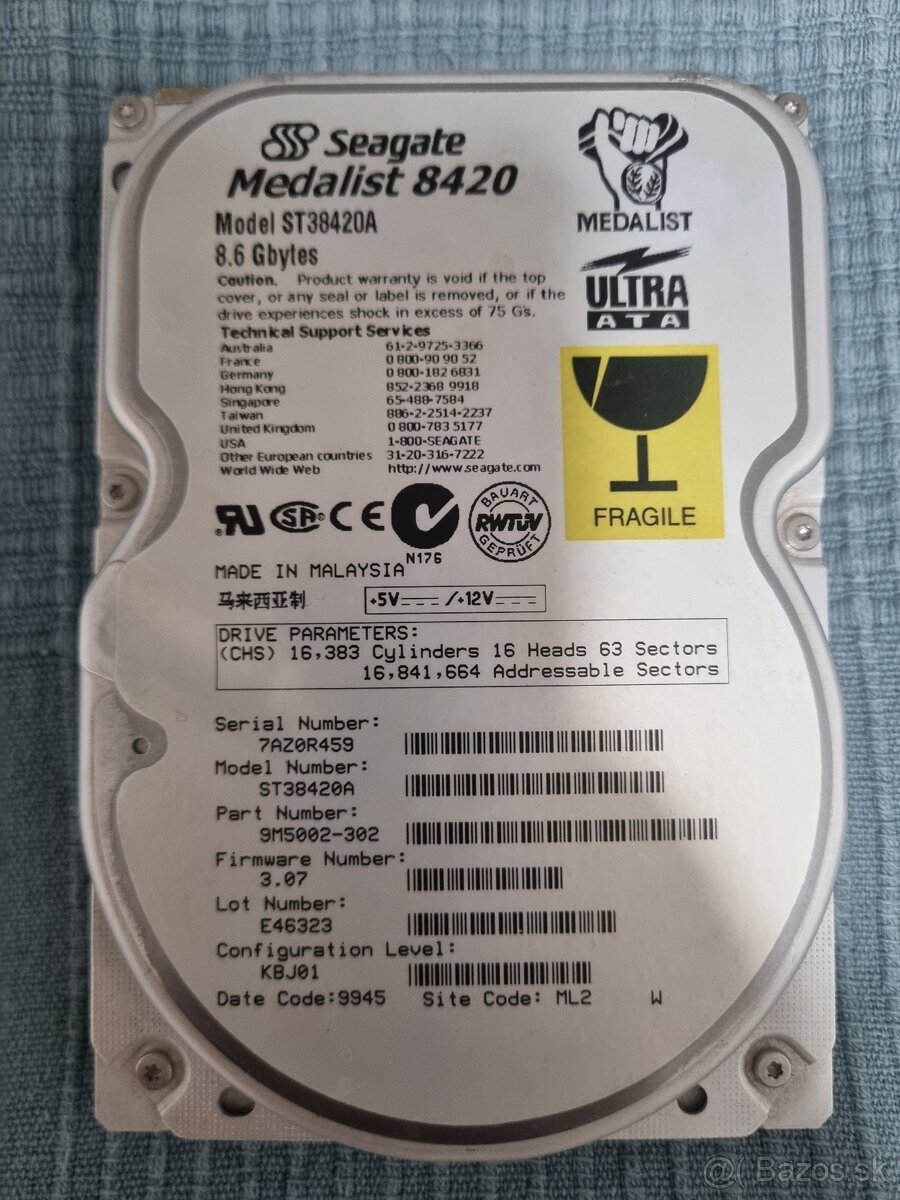 Retro HDD seagate medalist 8,6gb