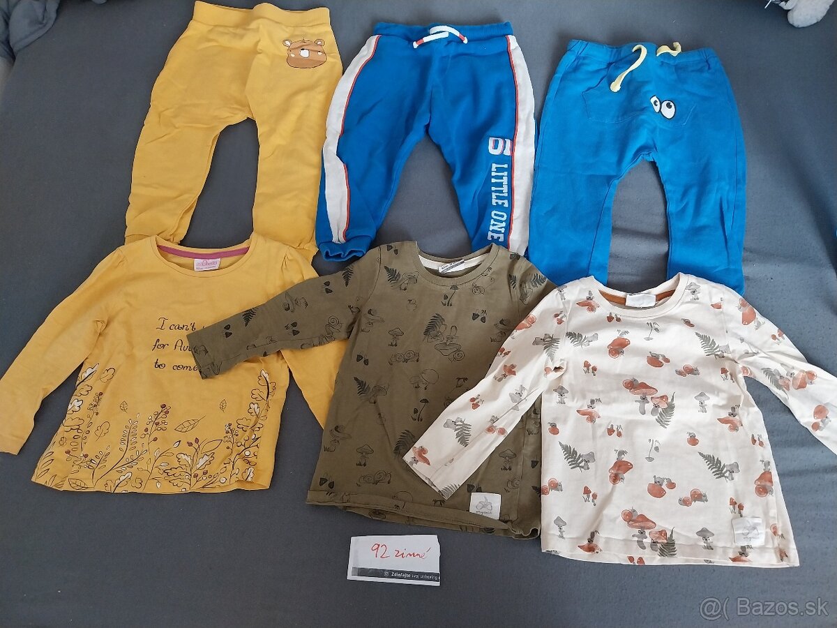 Balík oblečenia pre chlapca 92 tepláky, tričká, mikiny