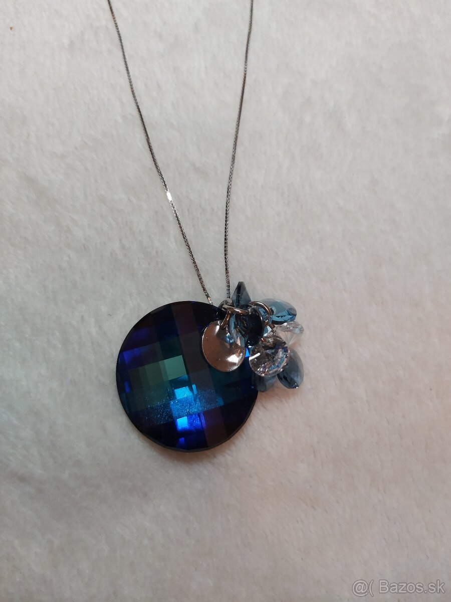 Swarovski elements modrý náhrdelník