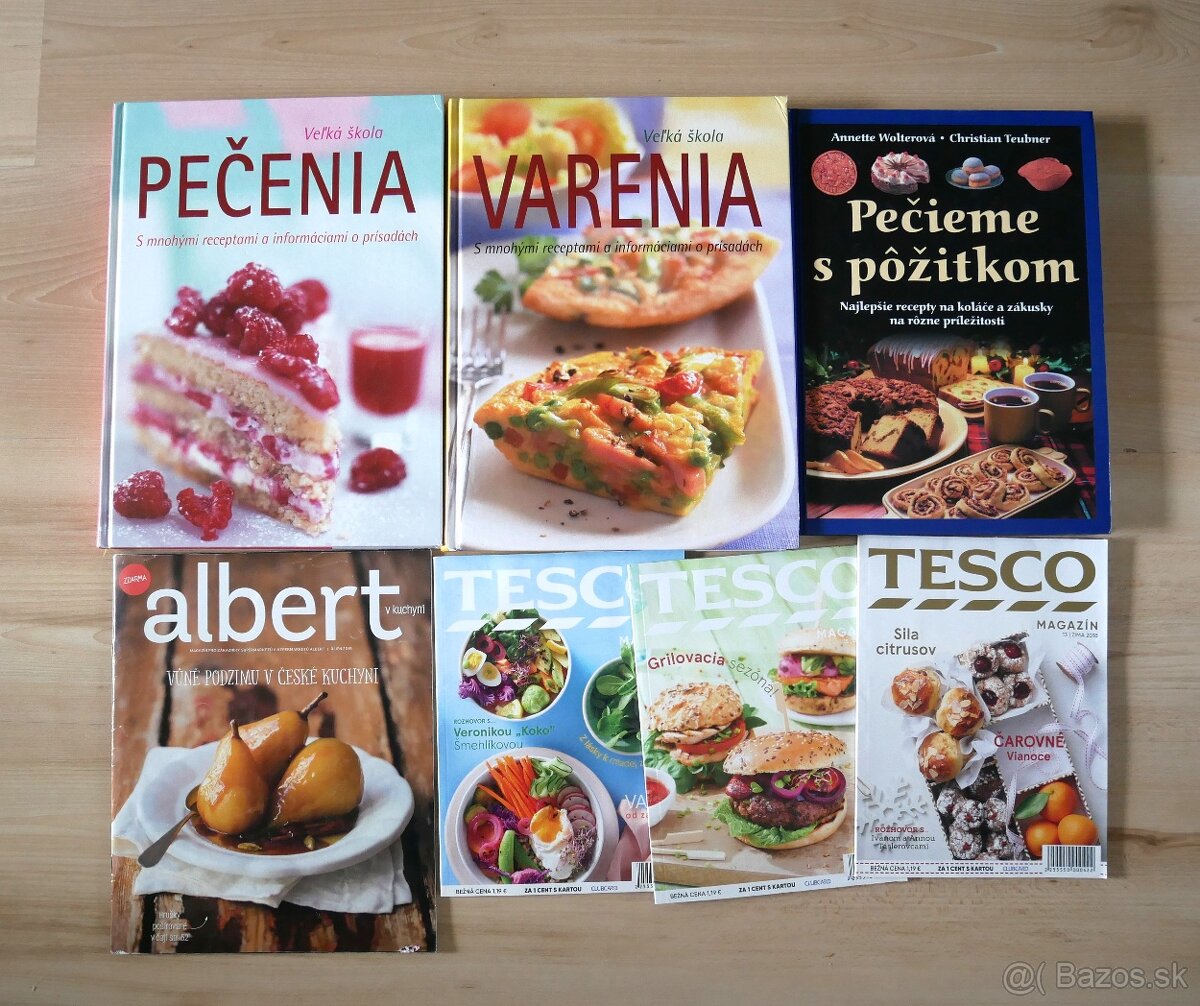 Knihy o varení, pečení - kuchárky