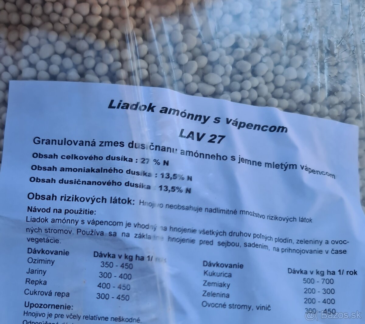 Npk hnojivo,Liadok Lav 27