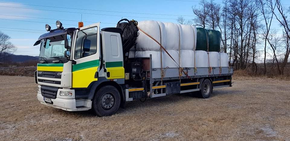 Preprava s hydraulickou rukou 13m.