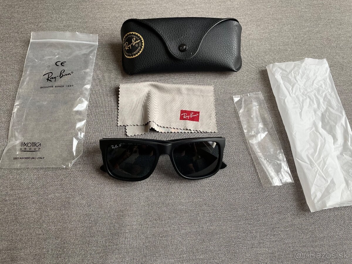 Ray Ban Justin RB4165 622 Polarised Black mat