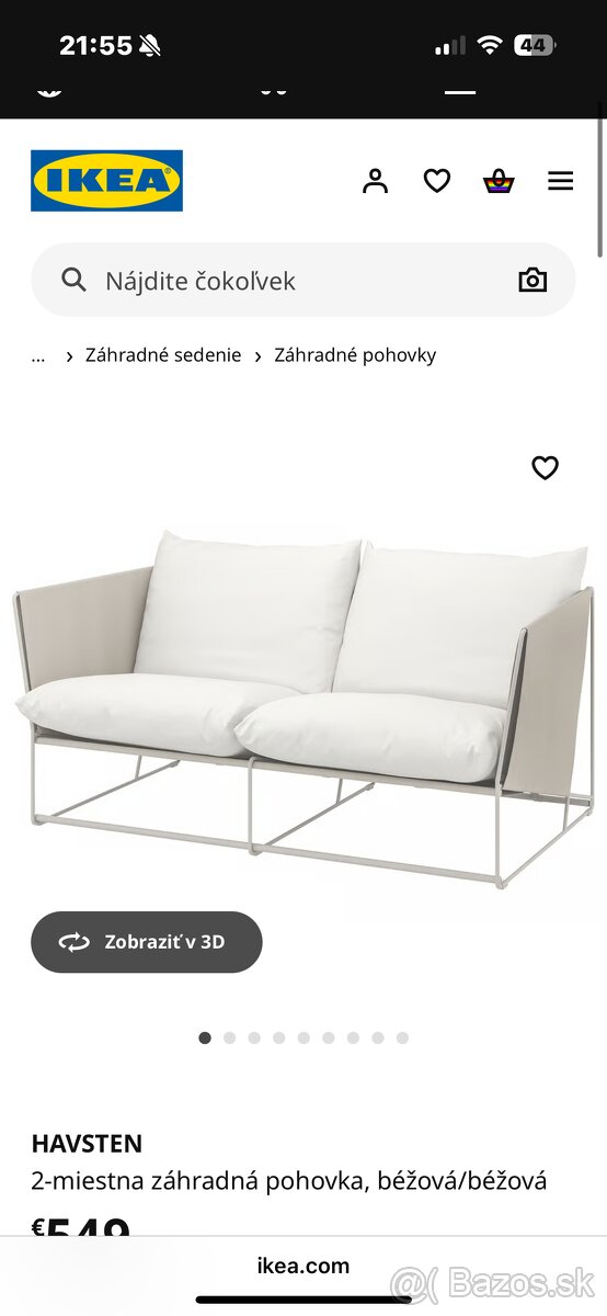 PREDÁM TAKMER NOVÚ ZÁHRADNÚ POHOVKU