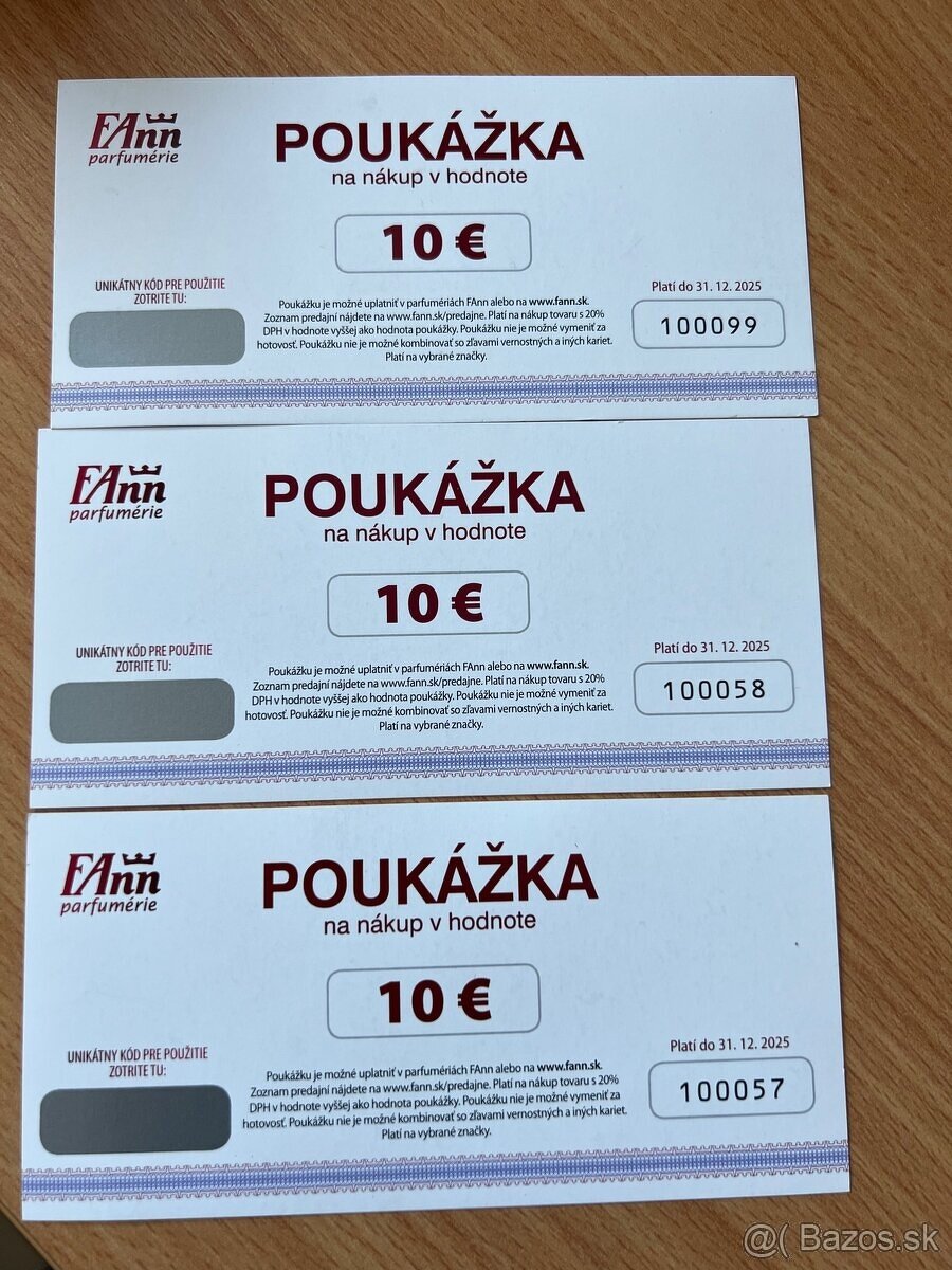 Fann Parfuméria poukážka