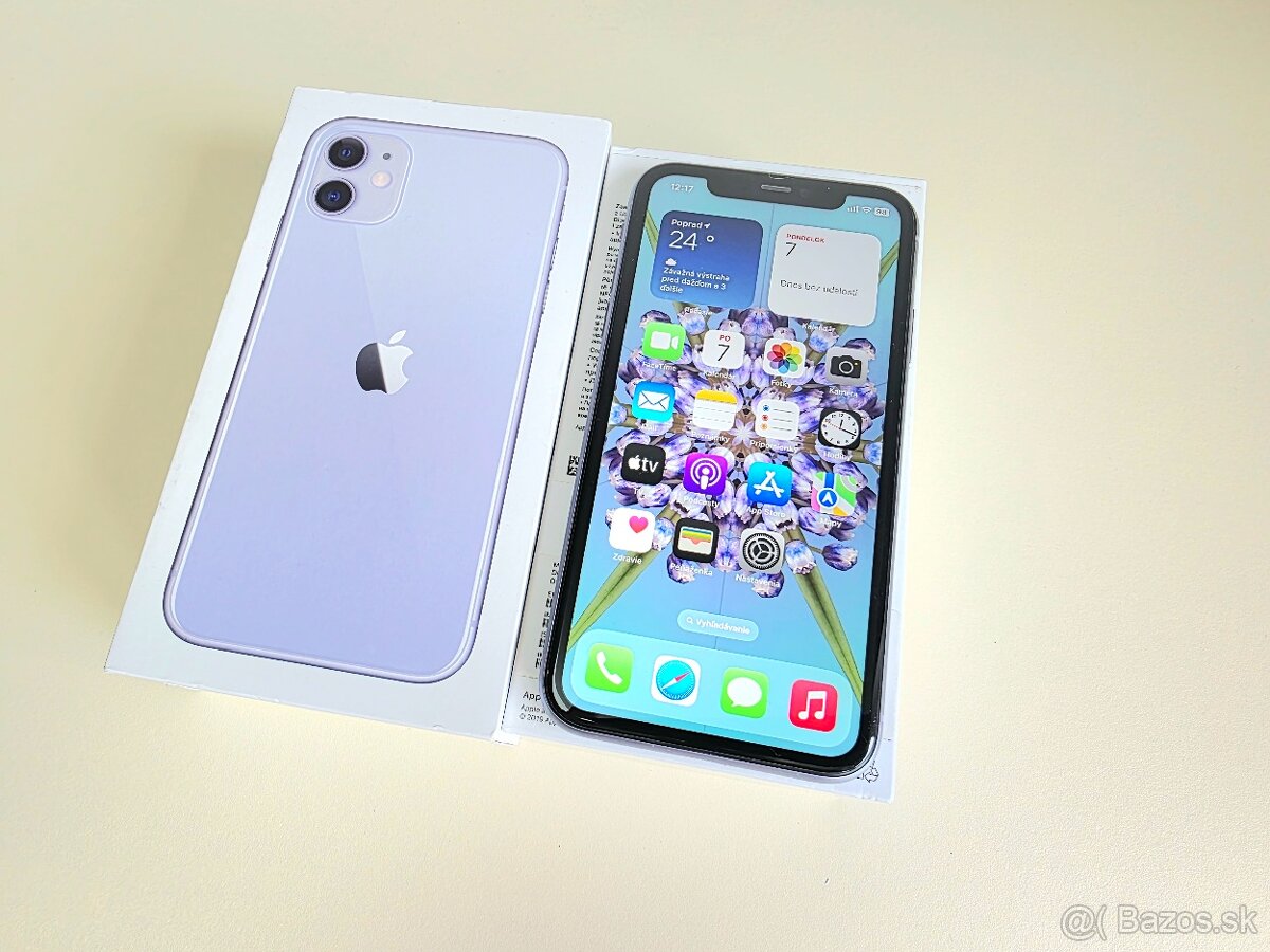 APPLE IPHONE 11 128GB PURPLE TOP STAV,ZDRAVIE BATERKY 100%