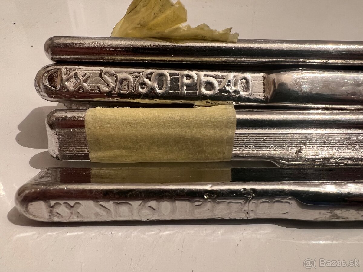 Klampiarsky cín, Pb60Sn40, tyč 11 mm, 250 g