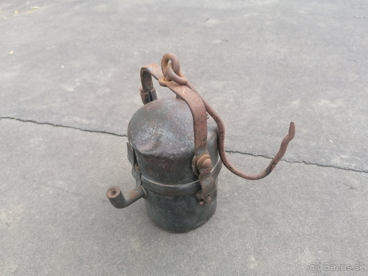 Predám starožitná karbidová lampa