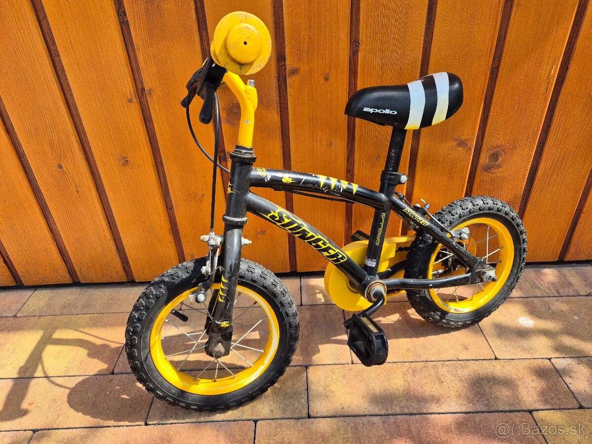 Detsky bicykel s pom. kolieskami