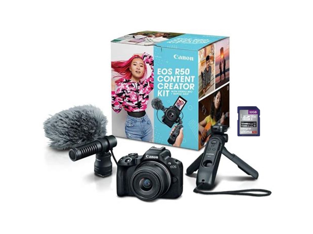 Canon EOS R50 + RF-S 18-45 mm f/4.5-6.3 IS STM Creator Kit,