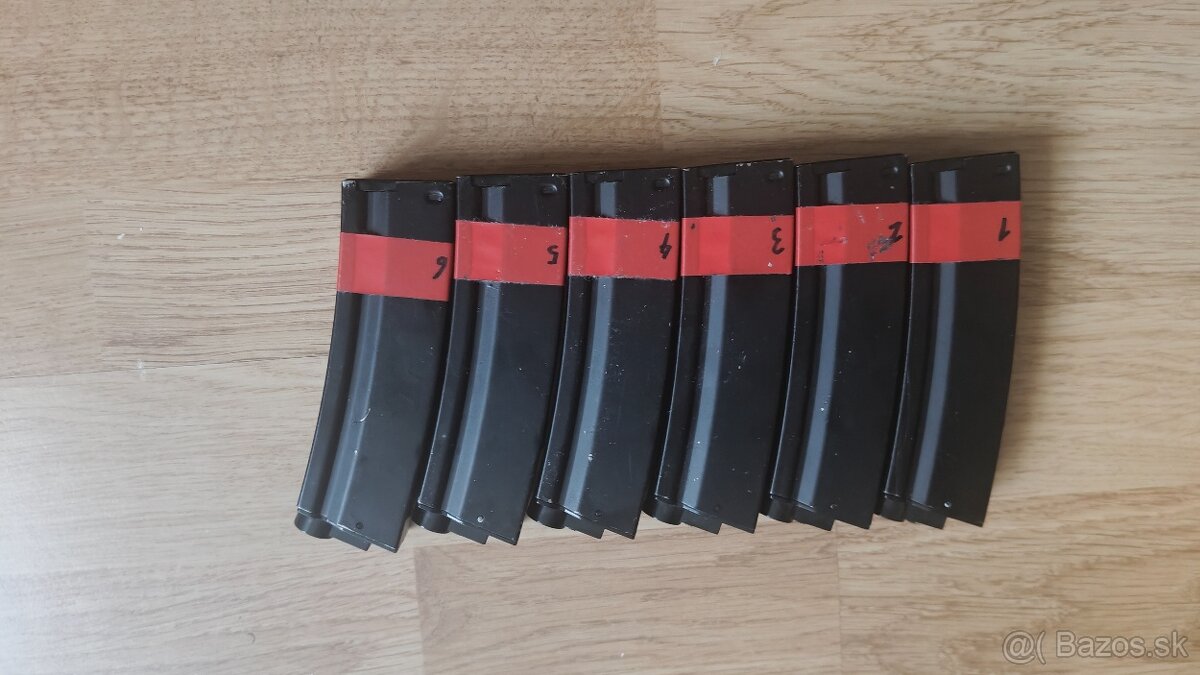Predám 3× hrané zásobníky MP5 short