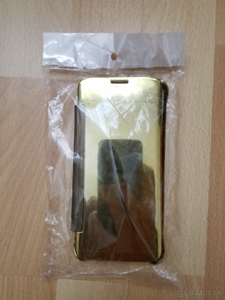 Predam transparentny zlaty kryt na S7 Edge