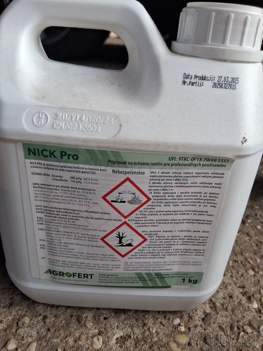 Postrek herbicid do kukurice