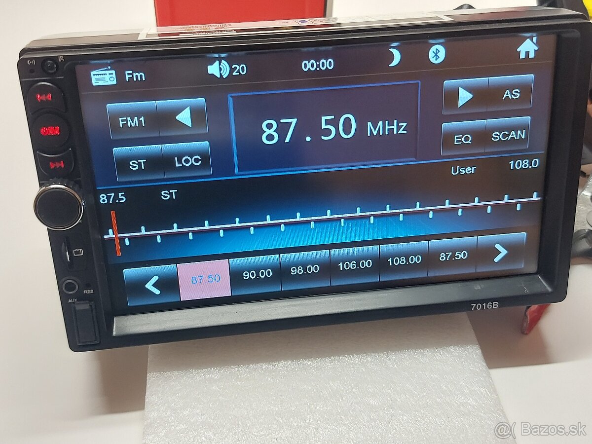2DIN AUTORADIO -7" Dotykové-4x60W - /BT/USB/SD/AUX - MENU C