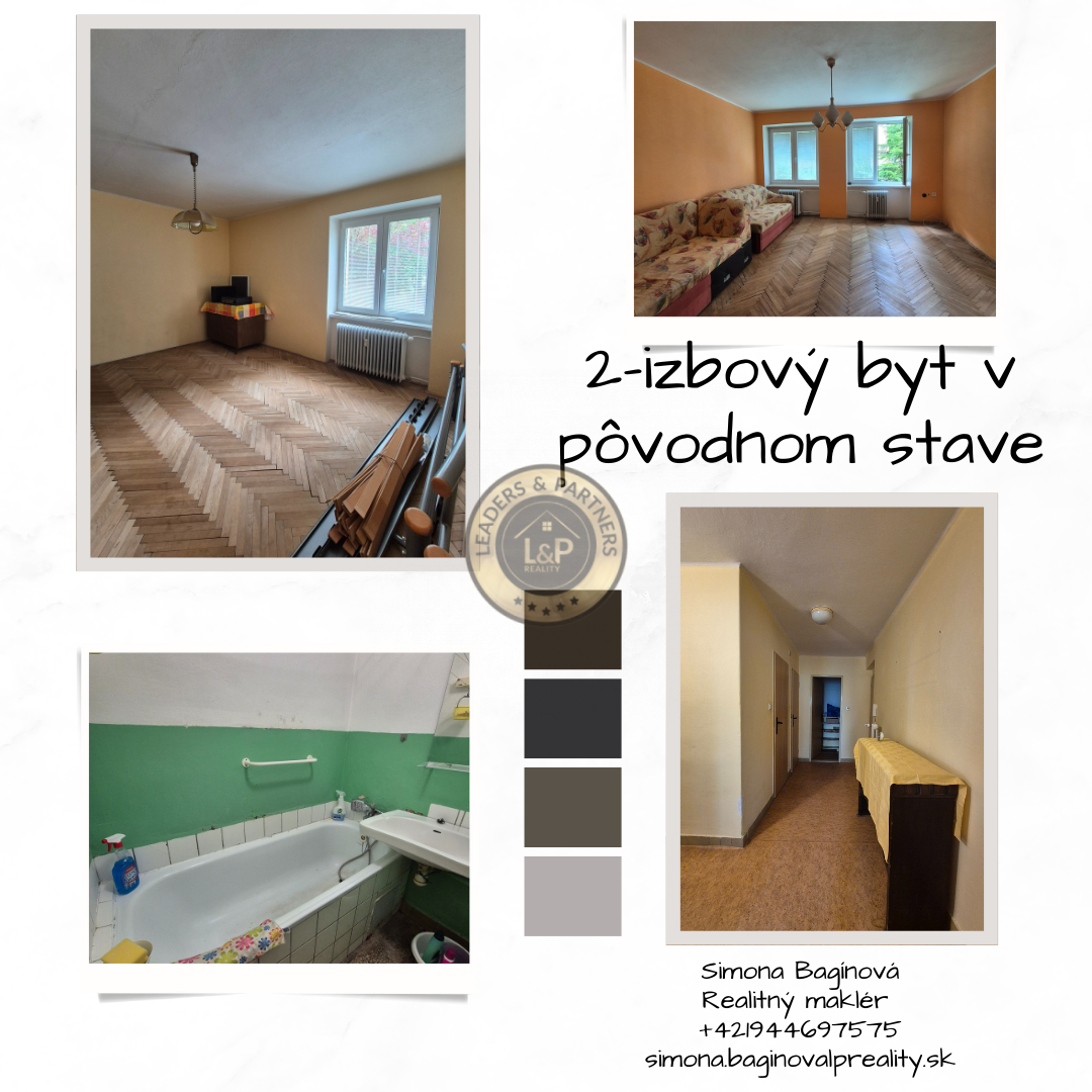 Ponúkame na predaj 2-izbový byt v pôvodnom stave