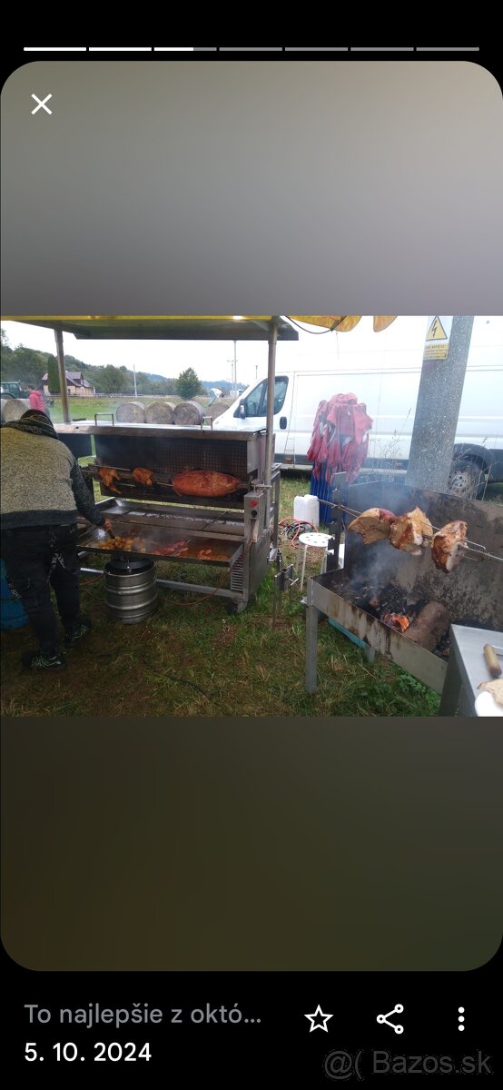 Gril na prasa býka