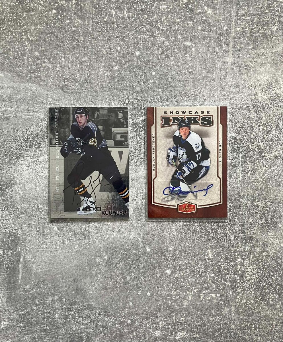 Hokejové podpísané auto karty NHL hráčov