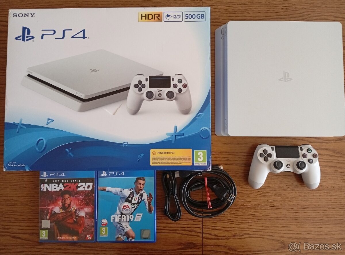 Playstation 4 Slim White + hry