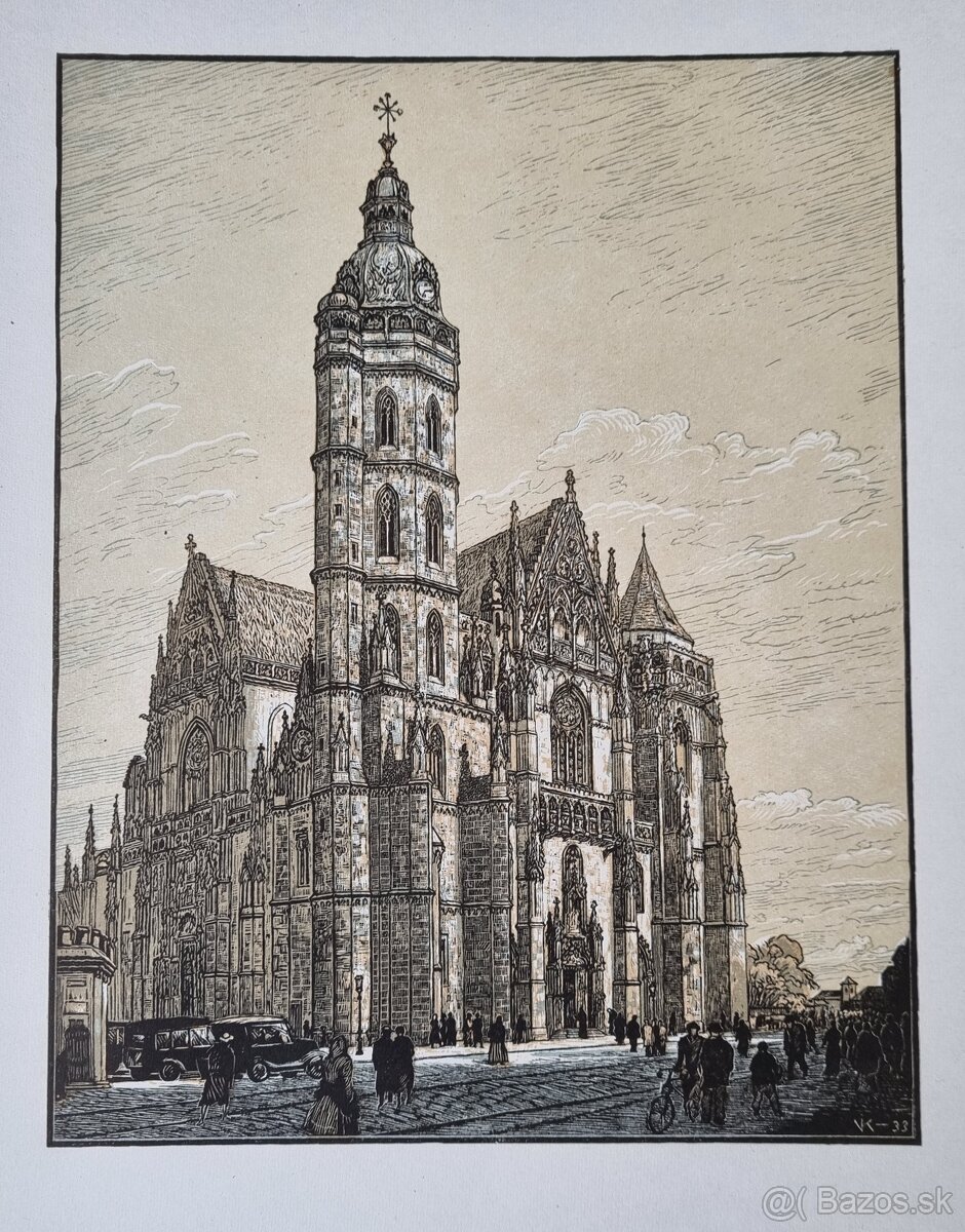 Predám drevorez Karla Vika-Košický dóm.