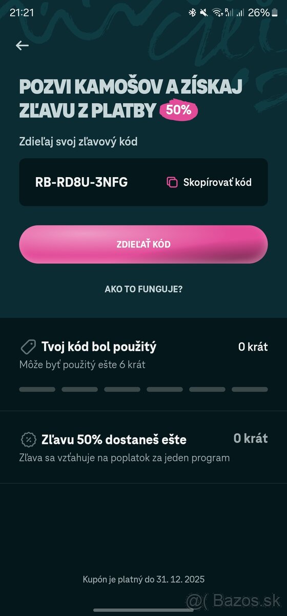 Zľavový kód Telekom Swipe -50%