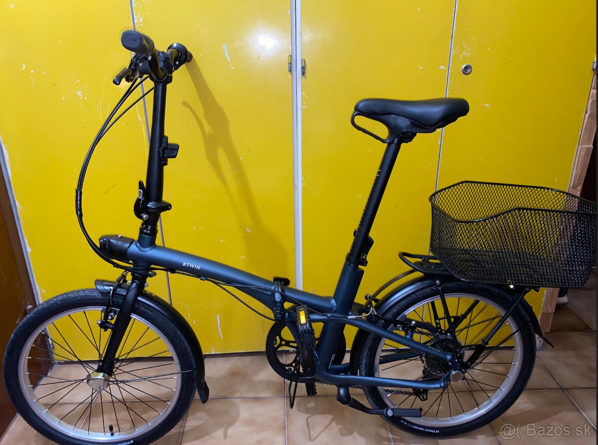 Mestský skladací bicykel, skladačka. Fold 500 decathlon