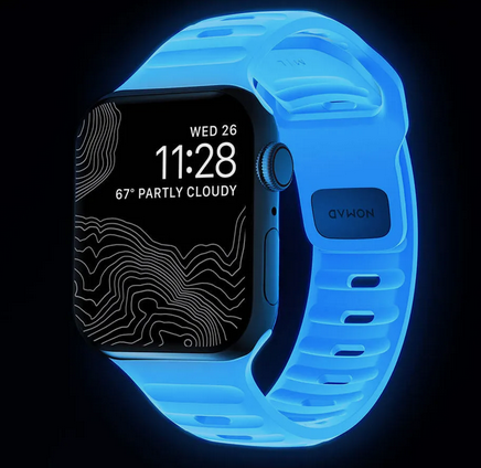 Řemínek Nomad Sport Strap Ice Blue Glow pro Apple Watch