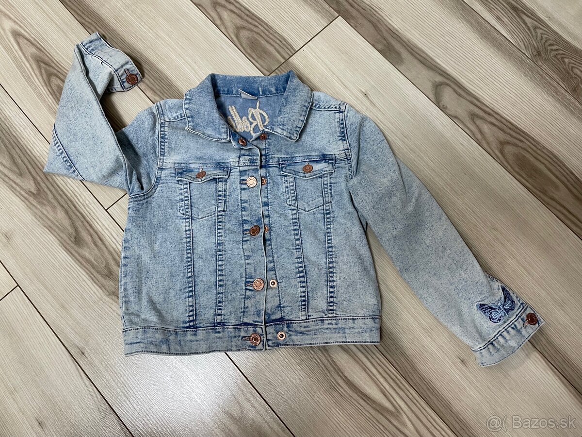 Riflová bunda H&M 122