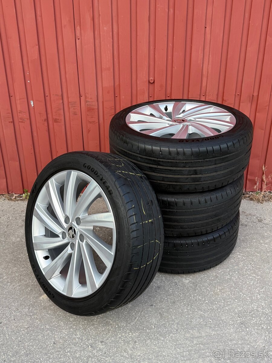 Originál elektróny Skoda Octavia R18 LETNÉ 225/45R18
