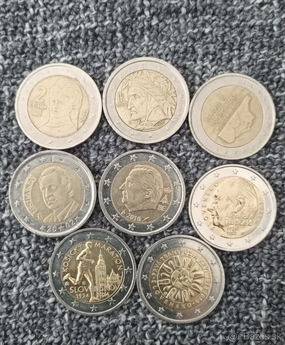 2 eurové mince