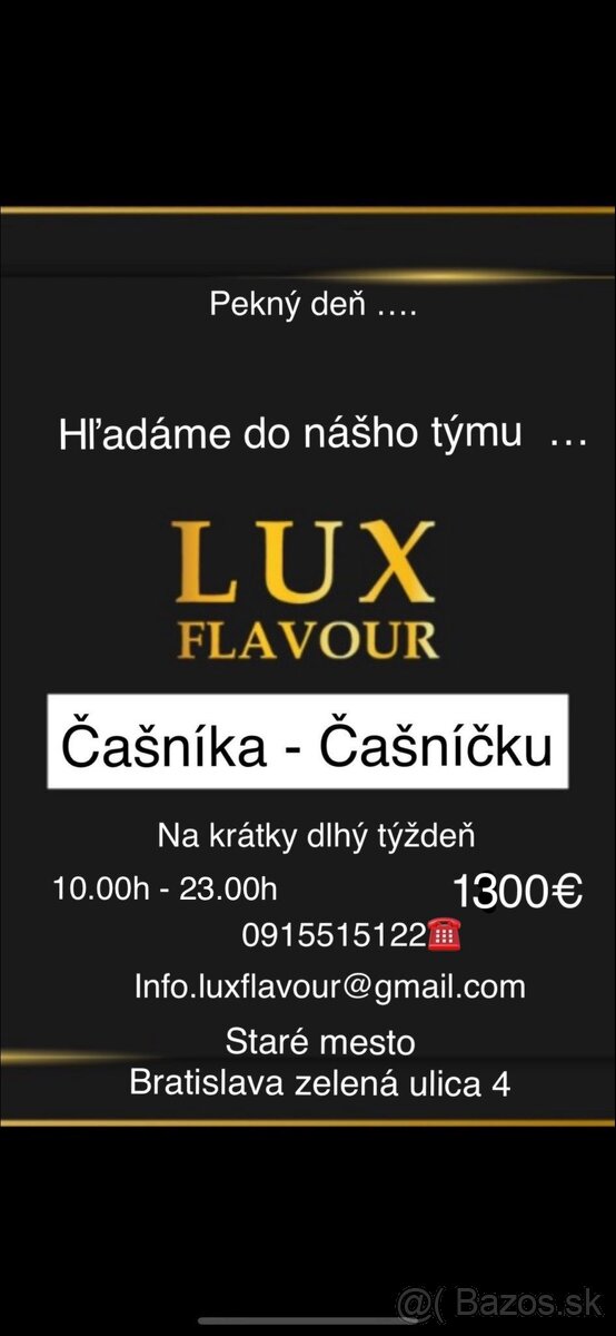 Casnik - Čašníčka