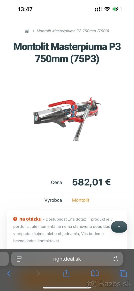 Rezačka dlažby a obkladov