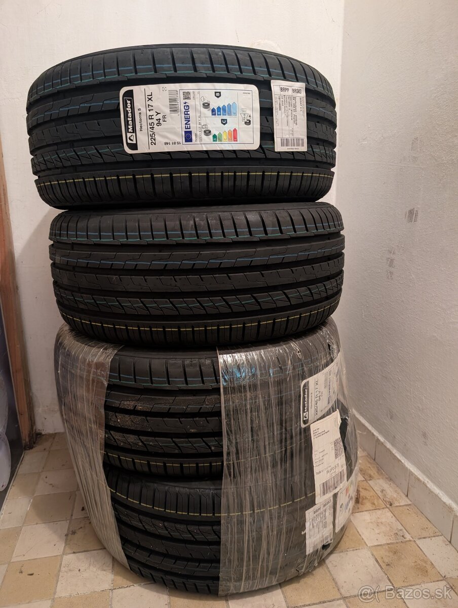 Predám letné pneumatiky Matador HECTORRA 5 225/45 R17 91Y