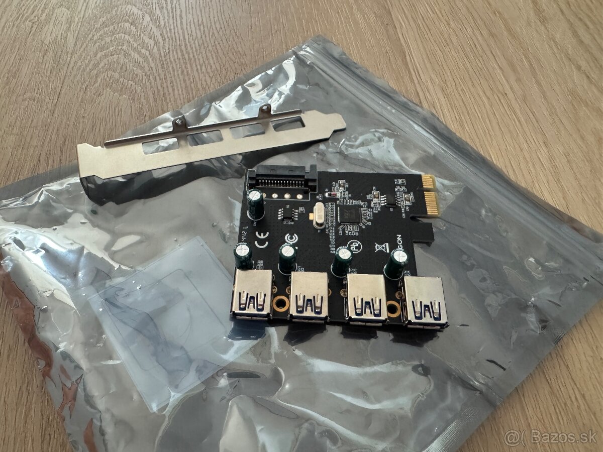AXAGON PCEU‑430VL – USB 3.0 PCIe karta, nepoužitá